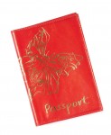 Обложка для паспорта 0-255Б нл красный